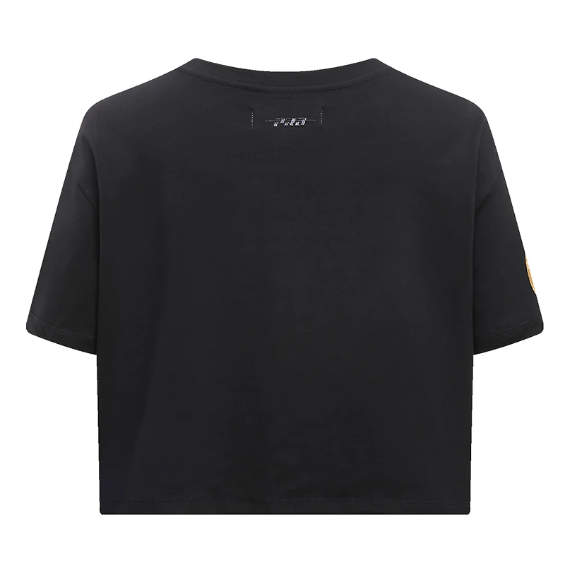 T-shirt noir Pro Standard pour femmes des Milwaukee Bucks Holiday Glam Boxy