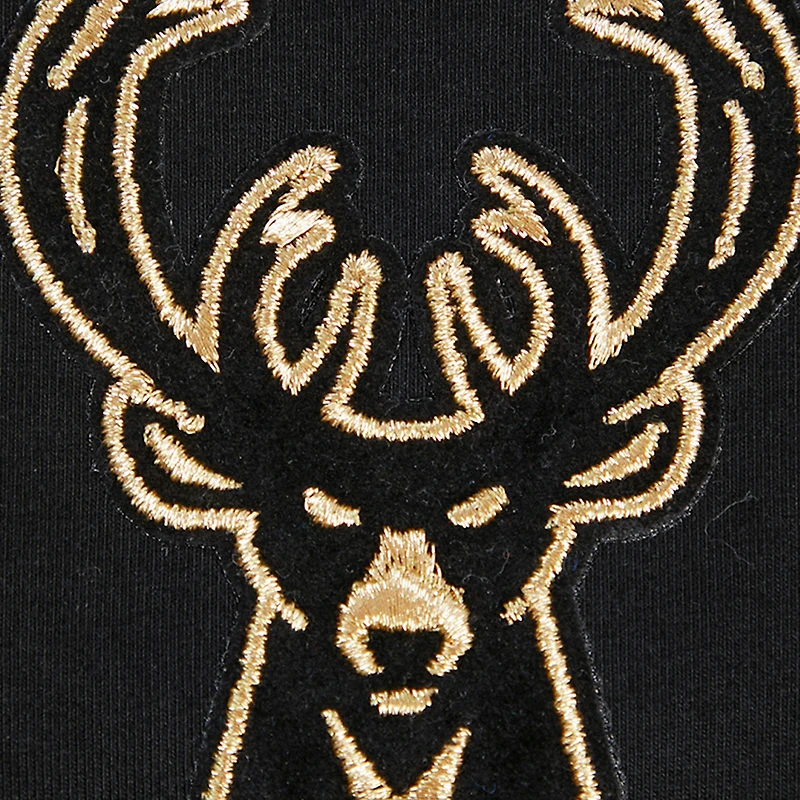 T-shirt noir Pro Standard pour femmes des Milwaukee Bucks Holiday Glam Boxy