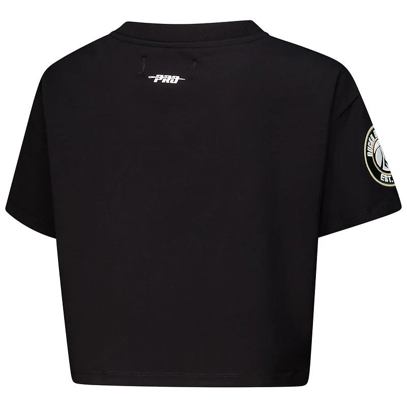 T-shirt court et boxy Pro Standard pour femme, motif Milwaukee Bucks, noir, Jewels