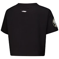 T-shirt court et boxy Pro Standard pour femme, motif Milwaukee Bucks, noir, Jewels
