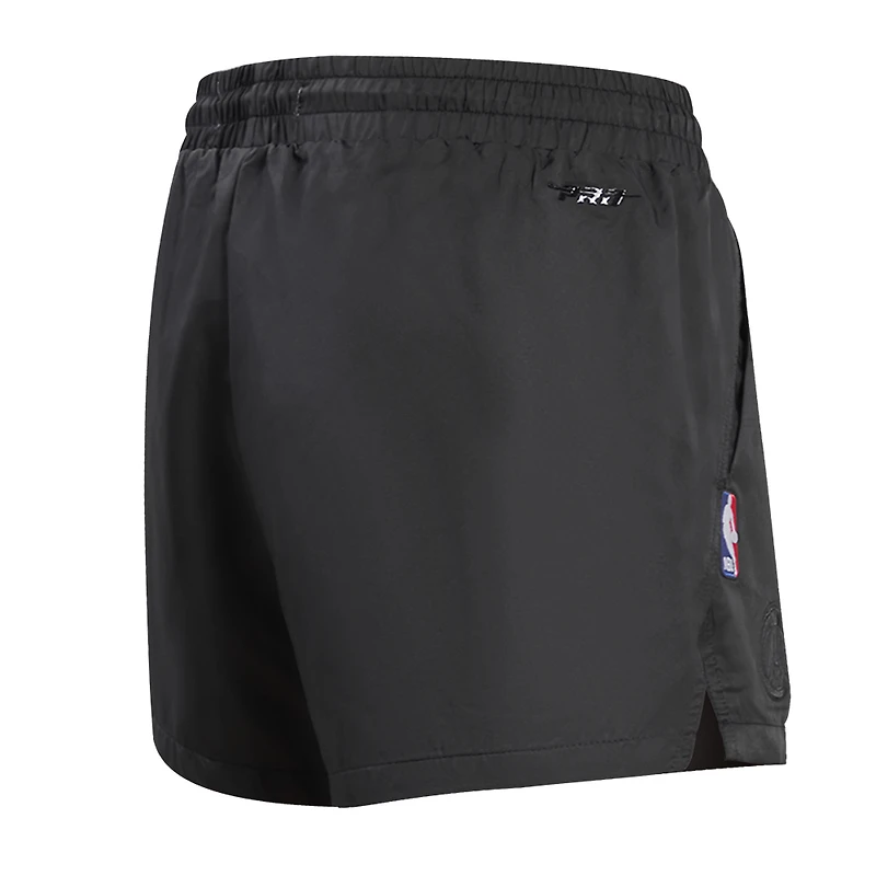 Women's Pro Standard Black Milwaukee Bucks Script Woven Shorts