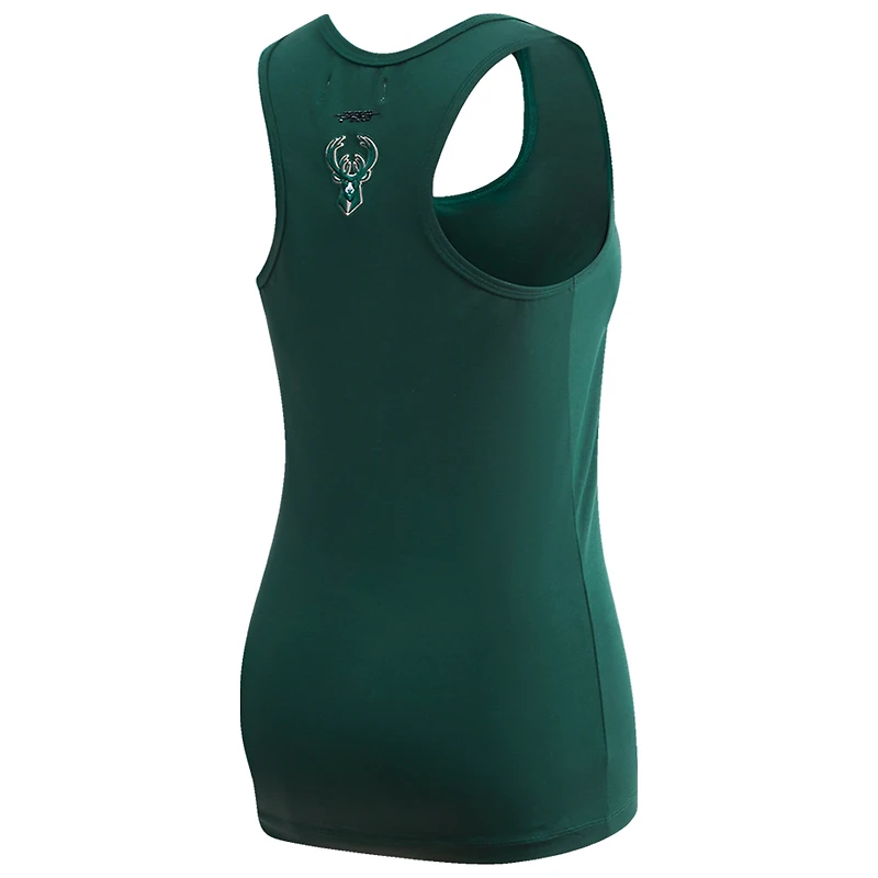 Débardeur Pro Standard Hunter Green Milwaukee Bucks Script pour femmes