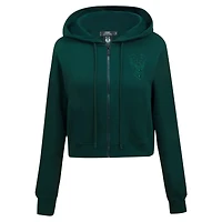 Women's Pro Standard Hunter Green Milwaukee Bucks Triple Tonal Full-Zip Hoodie