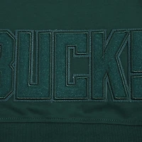 Women's Pro Standard Hunter Green Milwaukee Bucks Triple Tonal Full-Zip Hoodie