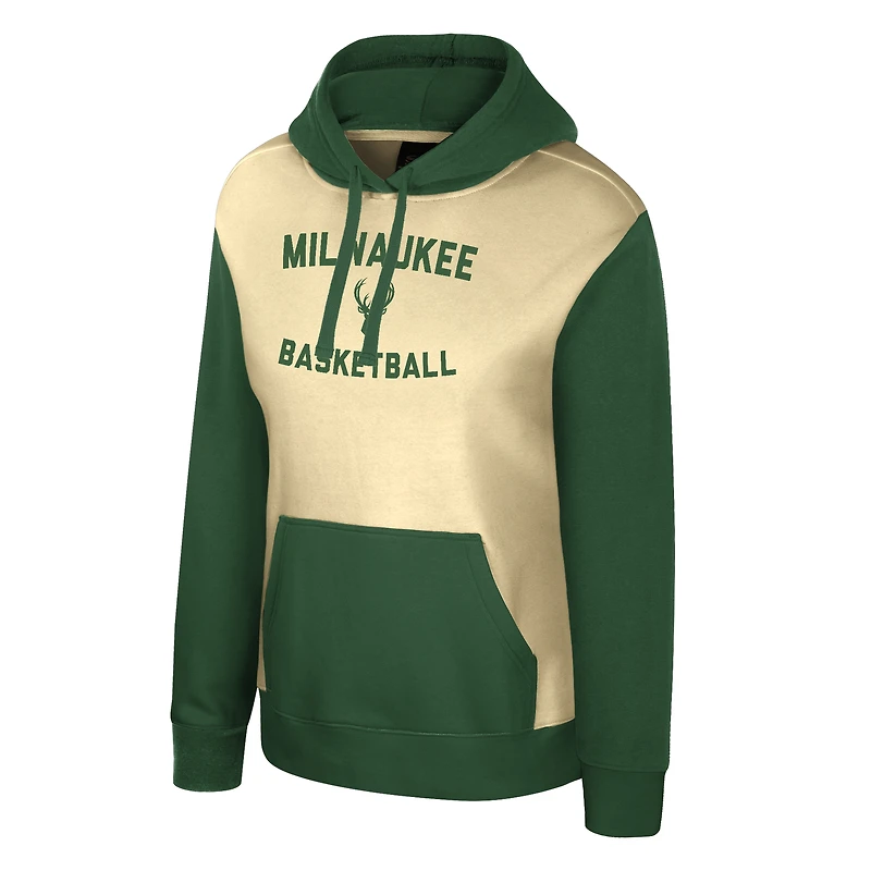 Women's Stadium Essentials Cream Milwaukee Bucks Rafters Road Trip Hoodie