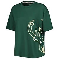 T-shirt Tommy Jeans Bianca Milwaukee Bucks vert chasseur pour femme
