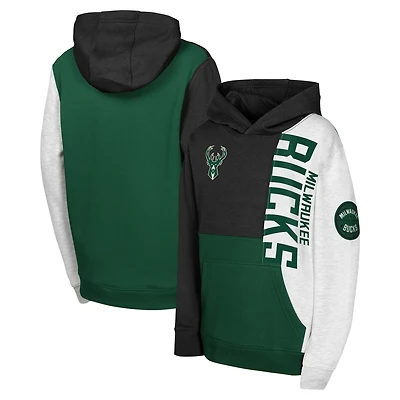 Sweat à capuche noir pour jeunes Milwaukee Bucks Splash