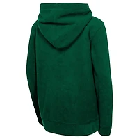 Sweat à capuche zippé en sherpa Key Line pour jeunes Milwaukee Bucks Hunter Green