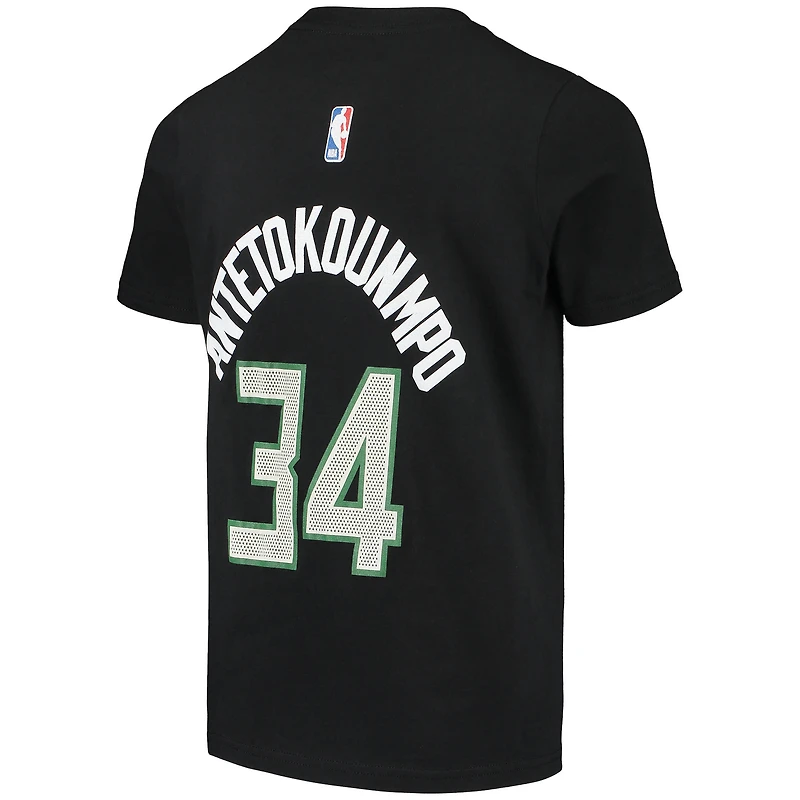 T-shirt Jordan Brand Giannis Antetokounmpo pour jeune Milwaukee Bucks Statement Edition avec nom et numéro