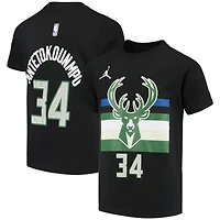 T-shirt Jordan Brand Giannis Antetokounmpo pour jeune Milwaukee Bucks Statement Edition avec nom et numéro
