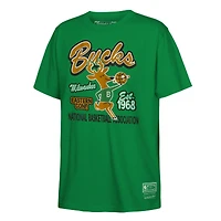 T-shirt rétro Mitchell & Ness Kelly Green Milwaukee Bucks avec inscription « Mascara »