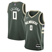 Maillot Nike Swingman Damian Lillard Hunter vert Milwaukee Bucks pour jeune - Édition Icon