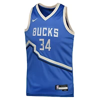 Maillot de joueur Nike Giannis Antetokounmpo Royal Milwaukee Bucks 2024/25 Swingman pour jeune - Édition City