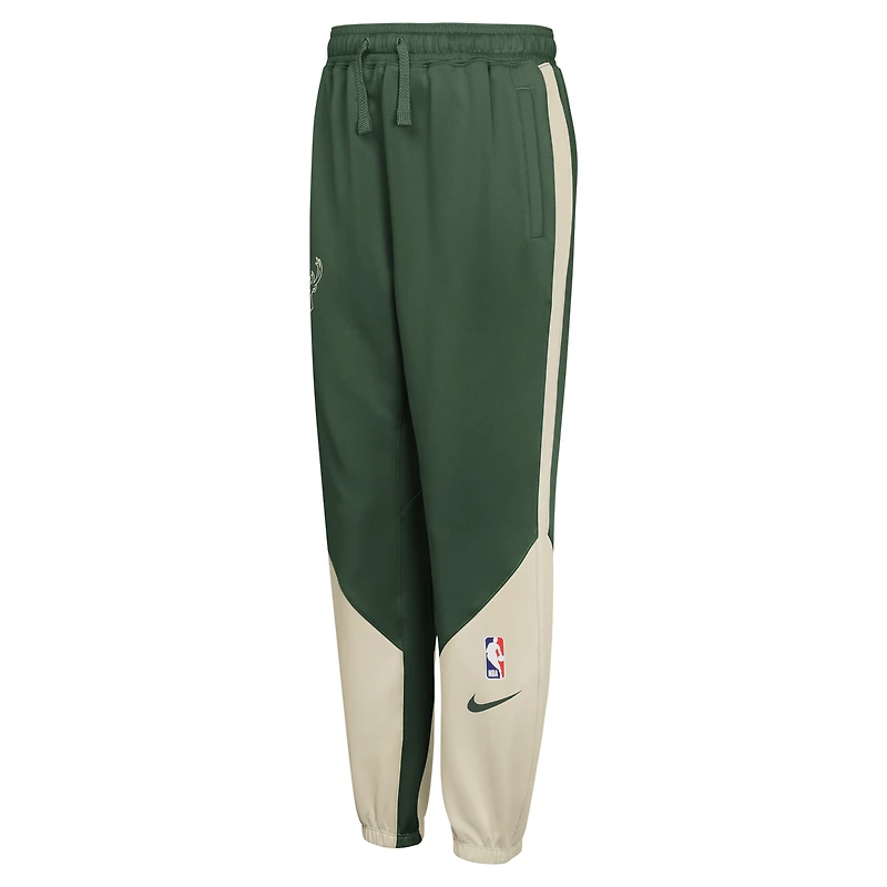 Youth Nike Hunter Green Milwaukee Bucks 2024/25 Authentic Showtime Pants
