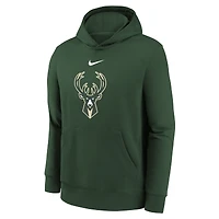 Sweat à capuche Nike Hunter Green Milwaukee Bucks 2025/26 Club Fleece pour jeune