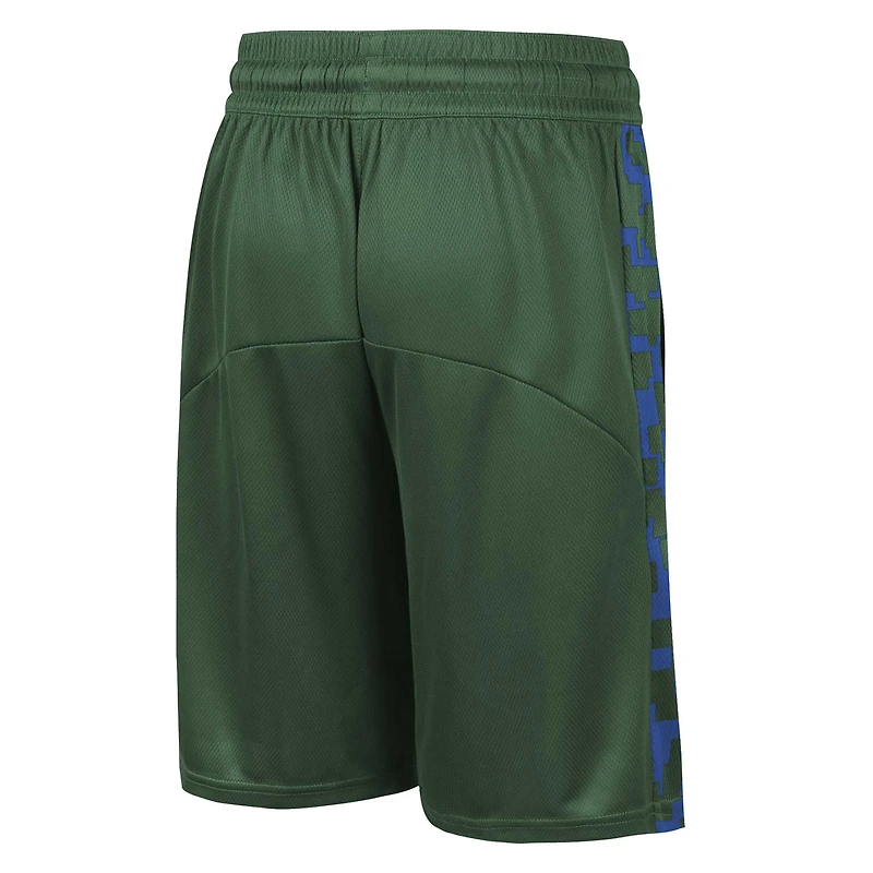 Short Nike Hunter Green Milwaukee Bucks Courtside pour cinq équipes de départ jeunes