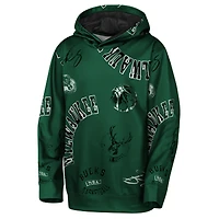 Sweat à capuche vert chasseur pour jeunes Milwaukee Bucks, motif infraction au code de la route