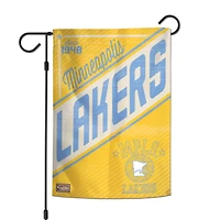 Drapeau de jardin double face WinCraft Minneapolis Lakers 12" x 18" Hardwood Classics