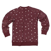 Girls Youth Wes & Willy  Maroon Minnesota Golden Gophers Shimmer Star Reverse Sweatshirt