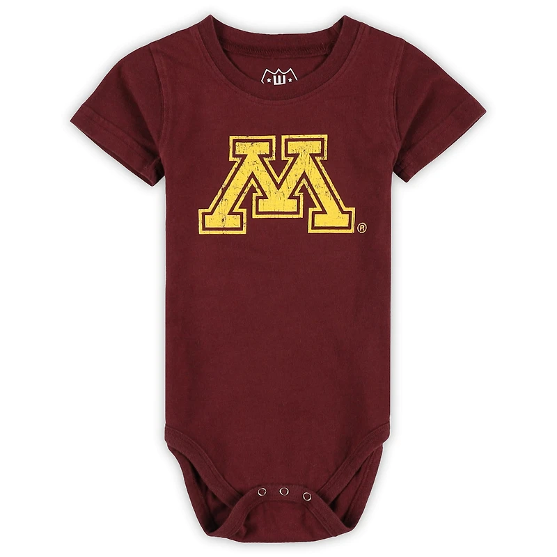 Infant Wes & Willy  Minnesota Golden Gophers Three-Pack Bodysuit Set