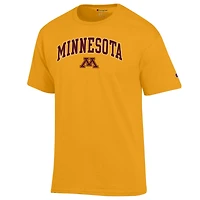 Men's Champion  Gold Minnesota Golden Gophers Arch Over Logo T-Shirt