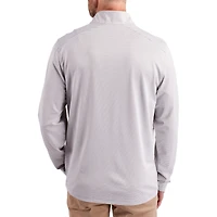 Men's Cutter & Buck  Gray Minnesota Golden Gophers Virtue Micro Stripe DryTec Quarter-Zip Pullover