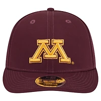 Casquette ajustable 9FIFTY à profil bas pour homme New Era, couleur marron, des Golden Gophers du Minnesota
