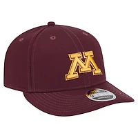 Casquette ajustable 9FIFTY à profil bas pour homme New Era, couleur marron, des Golden Gophers du Minnesota