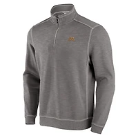 Men's Tommy Bahama  Gray Minnesota Golden Gophers Tobago Bay Half-Zip Tri-Blend Top