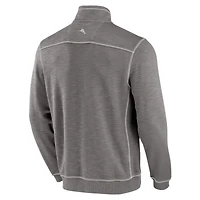 Men's Tommy Bahama  Gray Minnesota Golden Gophers Tobago Bay Half-Zip Tri-Blend Top