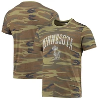 T-shirt en mélange de trois tissus camouflage Minnesota Golden Gophers la marque Alternative Apparel pour hommes