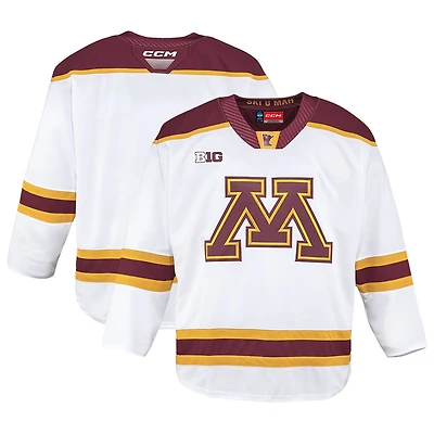 Men's CCM White Minnesota Golden Gophers Away Replica Hockey Jersey