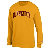 Men's Champion  Gold Minnesota Golden Gophers Basic Arch Long Sleeve T-Shirt
