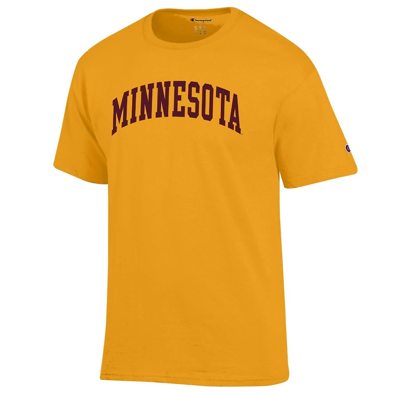 T-shirt basique Arch Champion Gold Minnesota Golden Gophers pour homme
