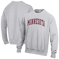 Sweat-shirt en molleton à tissage inversé Champion Grey Minnesota Golden Gophers pour homme