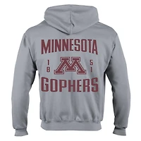 Sweat à capuche zippé en polaire Champion gris Minnesota Golden Gophers Varsity Powerblend pour homme