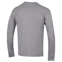 Men's Champion  Heather Gray Minnesota Golden Gophers Arch Over Logo 2-Hit Long Sleeve T-Shirt