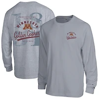 Men's Champion  Heather Gray Minnesota Golden Gophers Laminated All-Star Long Sleeve T-Shirt