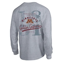 Men's Champion  Heather Gray Minnesota Golden Gophers Laminated All-Star Long Sleeve T-Shirt