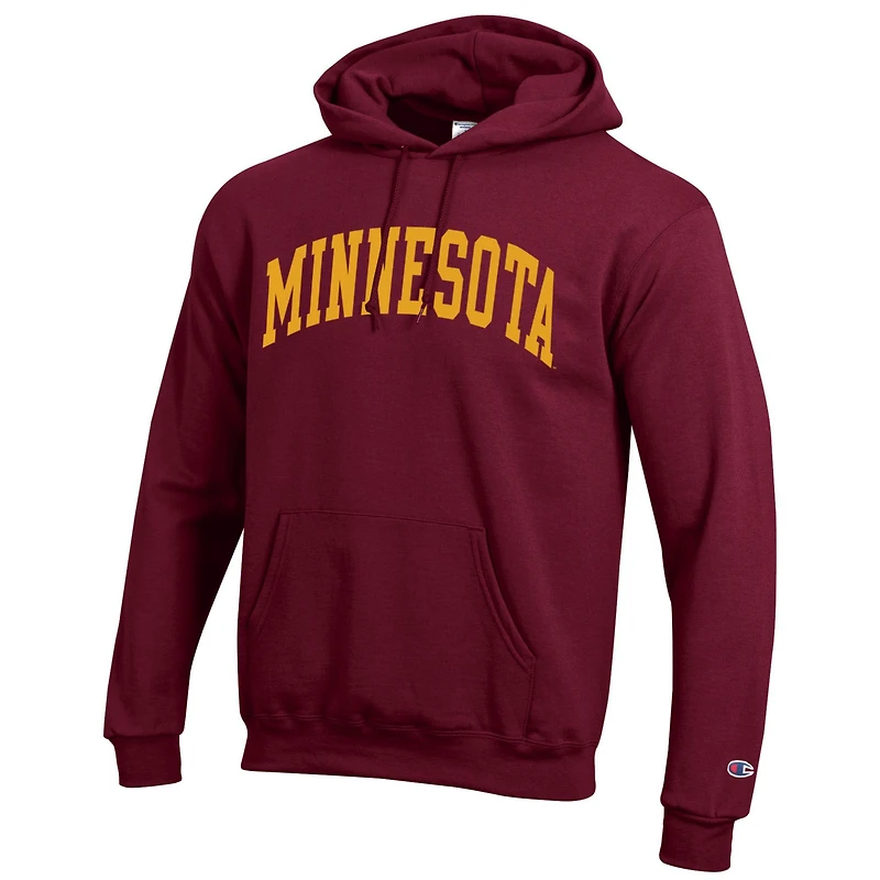 Men's Champion  Maroon Minnesota Golden Gophers Basic Arch Fleece Pullover Hoodie