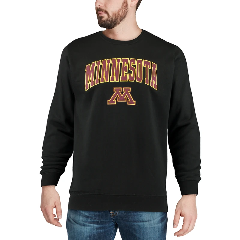 Colosseum Black Minnesota Golden Gophers Arch & Logo Crew Neck Sweat-shirt pour homme