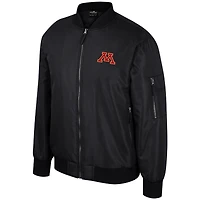 Men's Colosseum  Black Minnesota Golden Gophers Full-Zip Bomber Jacket