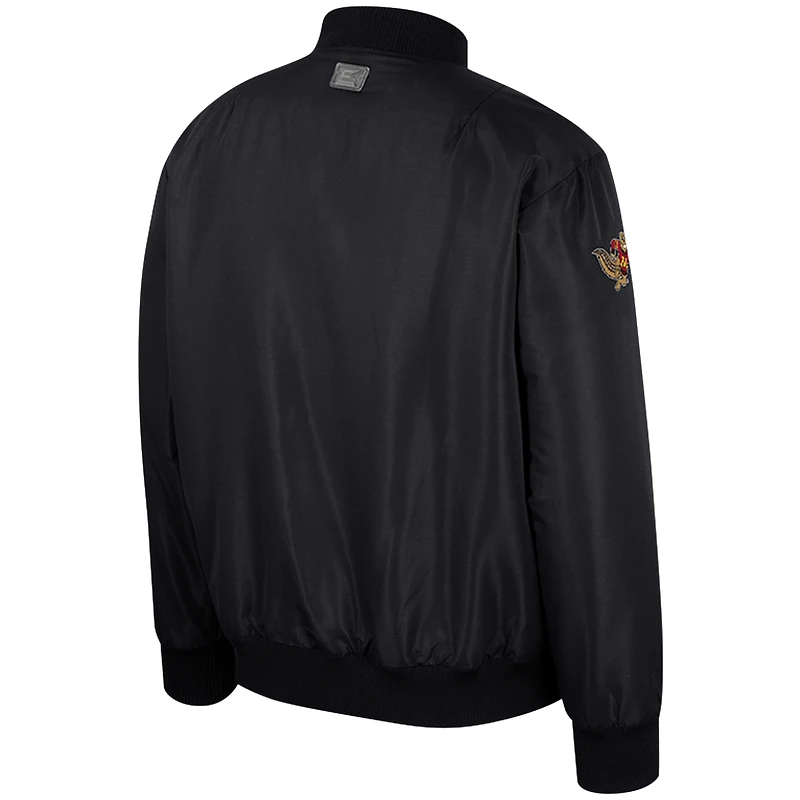 Blouson aviateur entièrement zippé Colosseum noir pour hommes des Golden Gophers du Minnesota