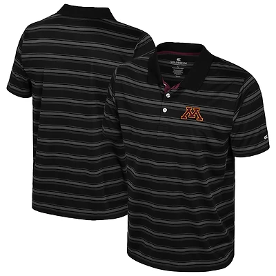 Men's Colosseum Black Minnesota Golden Gophers Milk Steak Polo