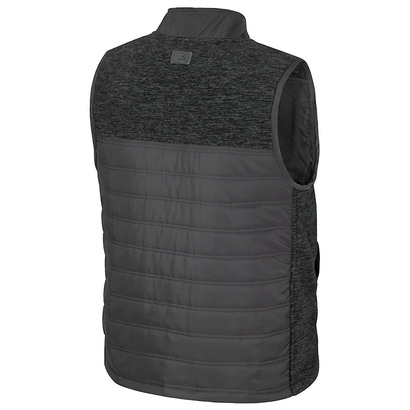 Men's Colosseum Charcoal Minnesota Golden Gophers Nightman Full-Zip Puffer Vest