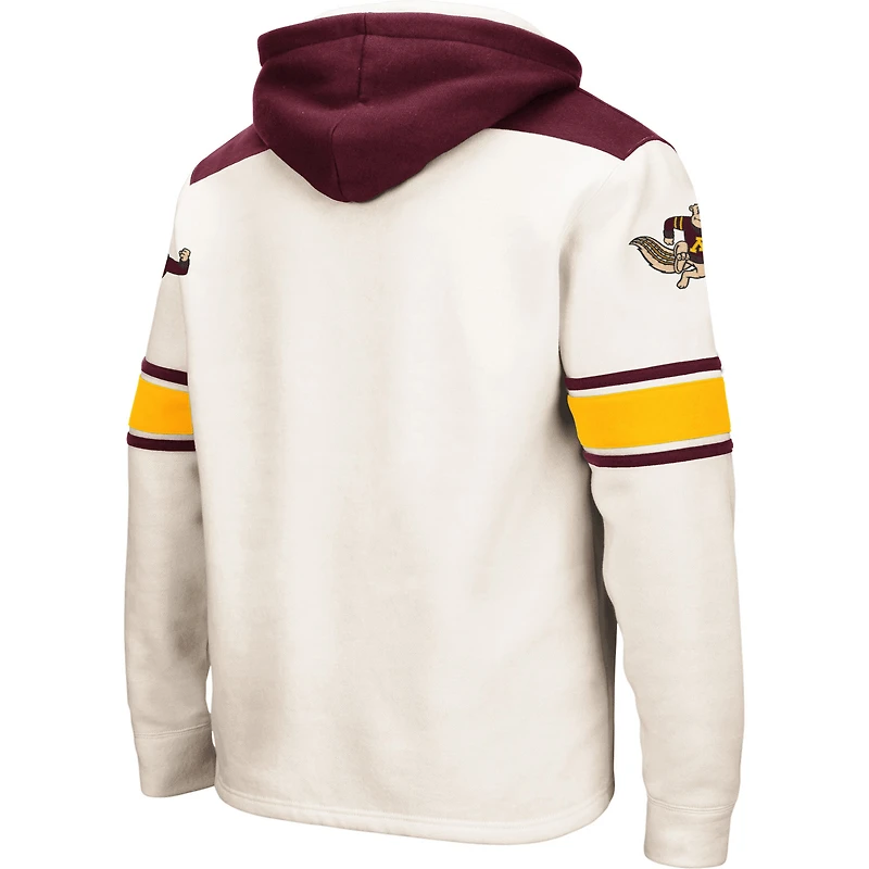 Sweat à capuche lacets Colosseum crème Minnesota Golden Gophers 2.0 pour hommes