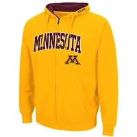 Sweat à capuche zippé Colosseum Gold Minnesota Golden Gophers Arch & Logo 3.0 pour homme