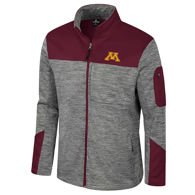 Men's Colosseum  Gray/Maroon Minnesota Golden Gophers Guard Full-Zip Jacket