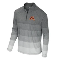 Men's Colosseum  Gray Minnesota Golden Gophers AI Striped Mesh Quarter-Zip Raglan Windshirt