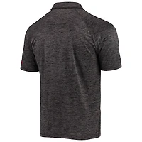 Men's Colosseum Heathered Black Minnesota Golden Gophers Down Swing Raglan Polo